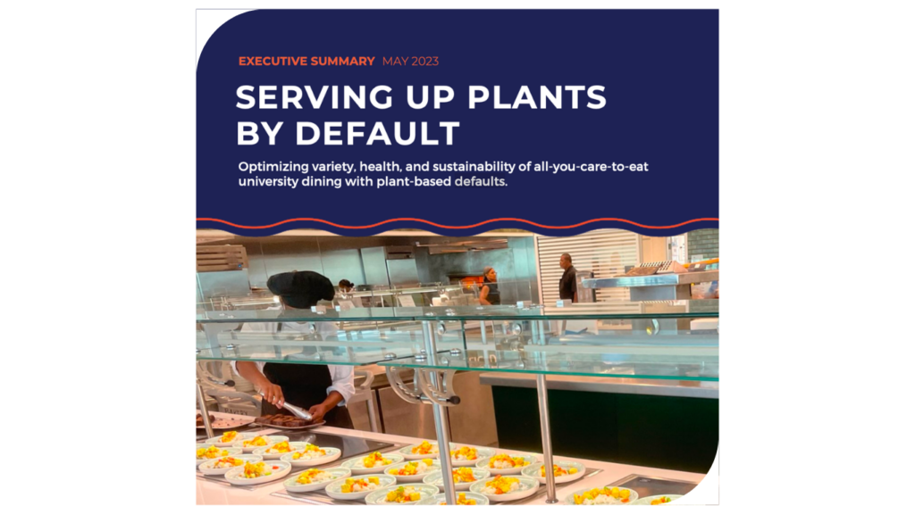 Serving Up Plants with Sodexo university study graphic