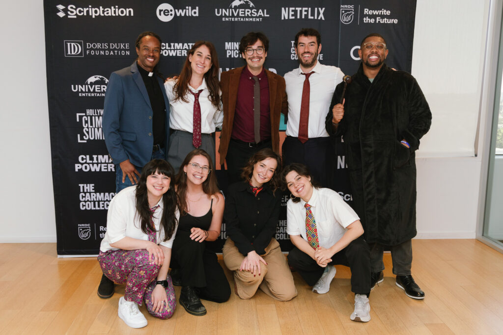 The cast of the Hollywood climate summit's comedy show On the Stand: The People v. Meat & Dairy